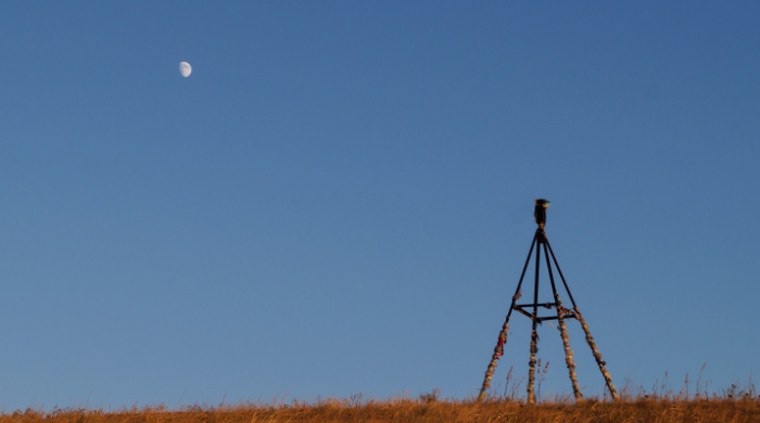 Geodetic sign in the Crimea. Photo: Daniil Prokopov, participant of the Russian Geographical Society contest "The Most Beautiful Country"